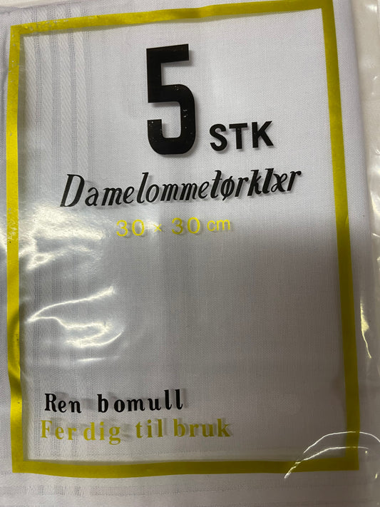 Lommetørkle hvit dame